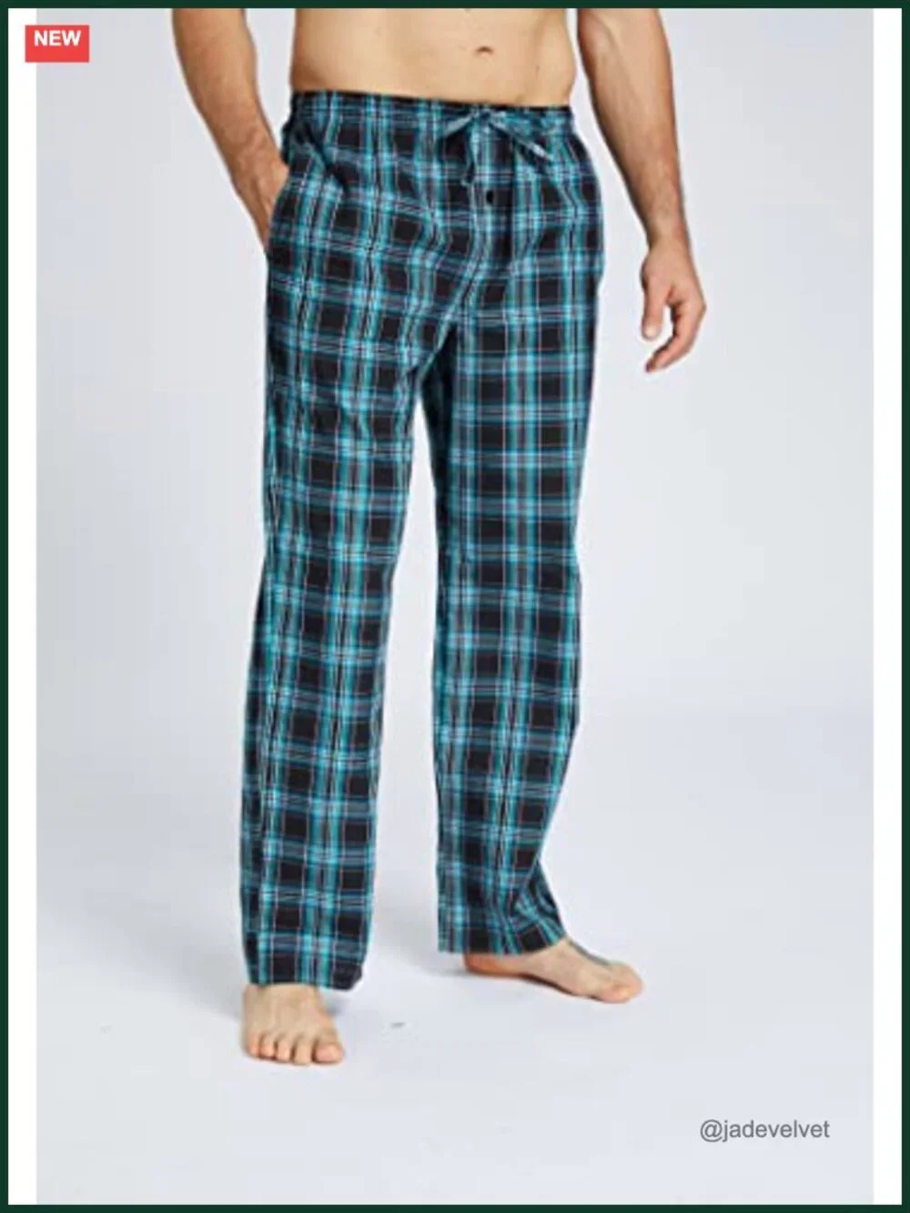 Cotton Pajama Pants Set 3-Pack Sleep Lounge Bottoms with Pockets